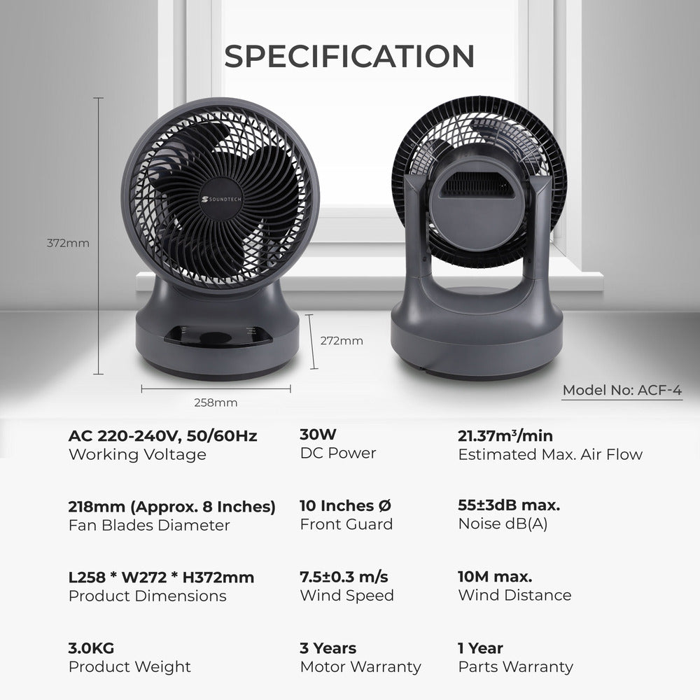 8 inch DC Motor Storm Air Circulator Fan