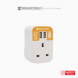 1 Outlet Adaptor with Dual 3.1A USB