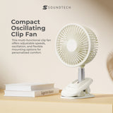 Rechargeable Oscillating Clip Fan