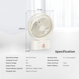 Rechargeable Rotating Desktop Fan