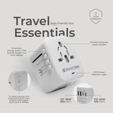 Travel Adaptor with 20W Four USB-A+C Quick Charger