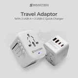 Travel Adaptor with 20W Four USB-A+C Quick Charger