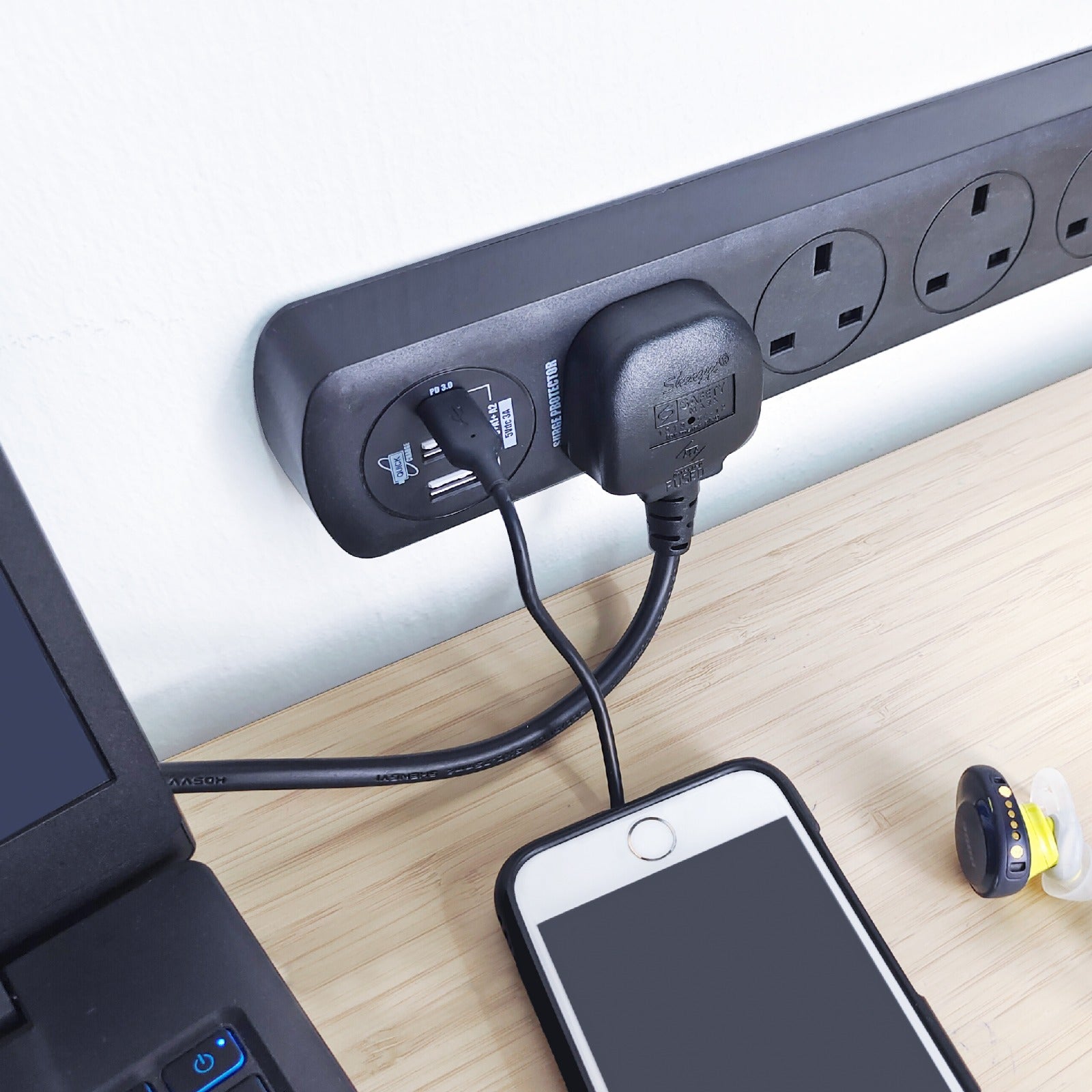 4 Way Extension Socket with USB A+C | Singapore – SOUNDTEOH