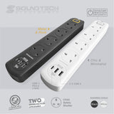 4 Way Extension Socket with USB A+C