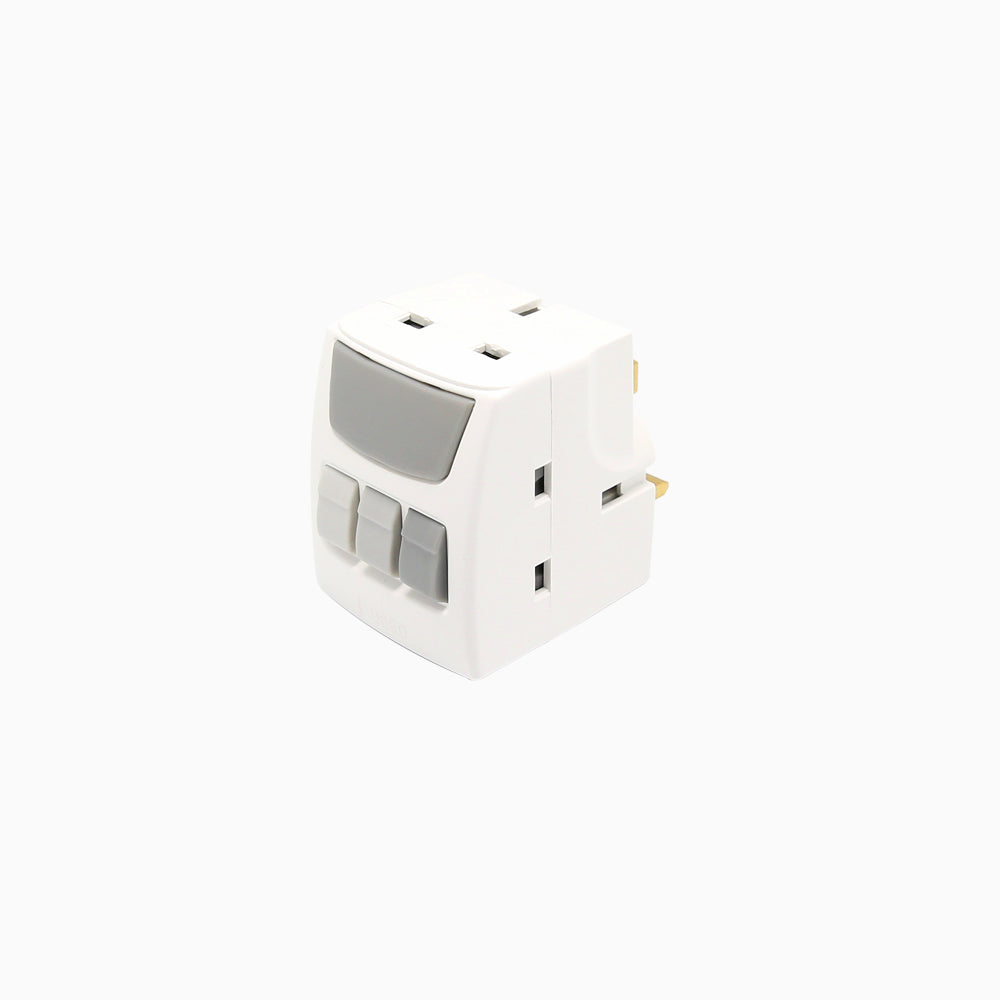 Multiway Adaptor W/Individual Switches (2pcs in 1pkt)
