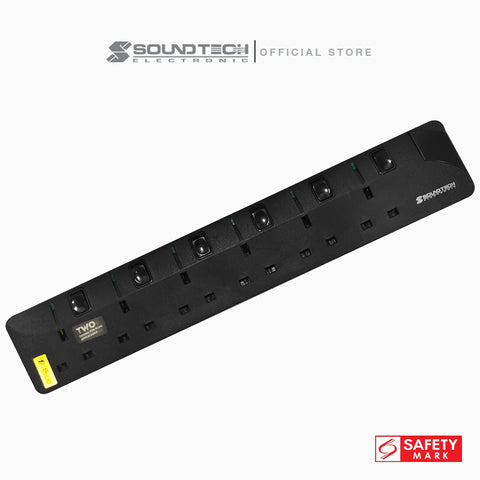 6 Way Extension Socket 2 Metres