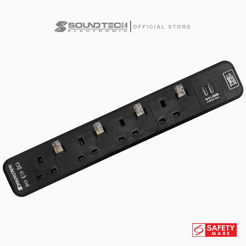 4 Way Extension Socket with USB