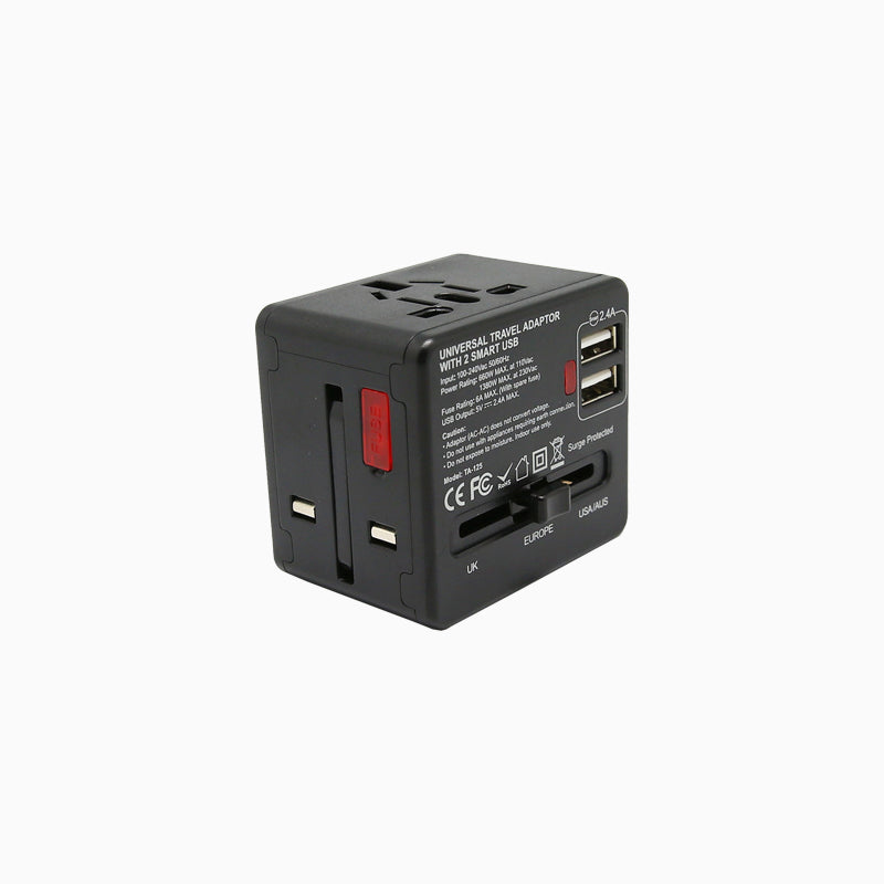 Travel Adaptor with 2.4A Smart USB